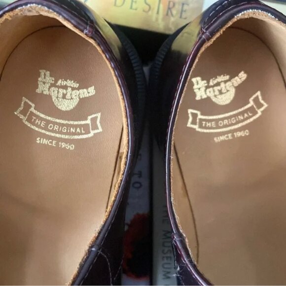 Dr. Marten Corin Mary Jane Shoes Burgundy Rub Off Leather Women’s Size 5 - Picture 5 of 12